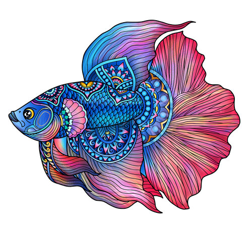 Eureka RainboWooden Puzzle - Fighting fish