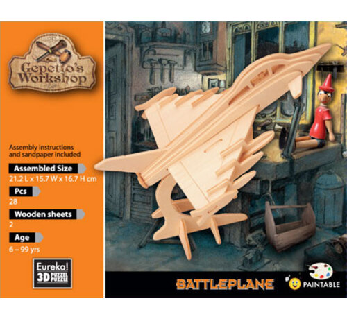 Eureka 3D Hout Model Gepetto's Battleplane