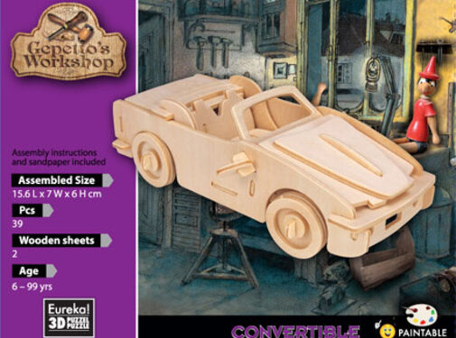 Eureka 3D Hout Model Gepetto´s Convertible