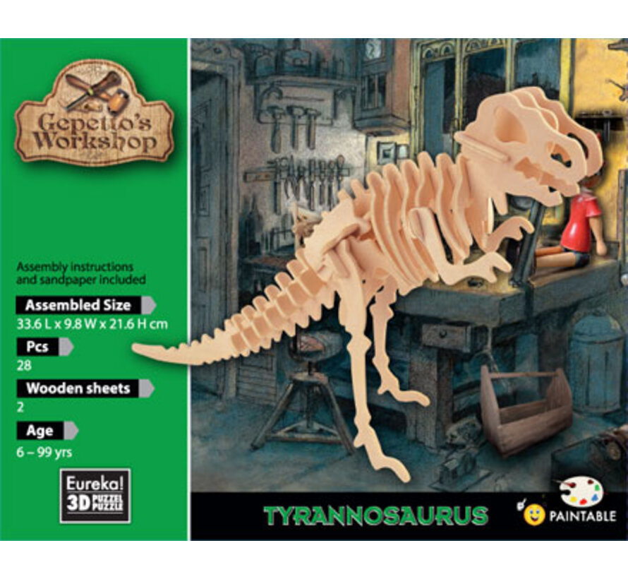 3D Wood Model Gepetto´s Tyrannosaurus