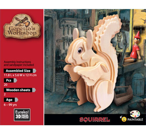 Eureka 3D Wood Model Gepetto´s Squirrel
