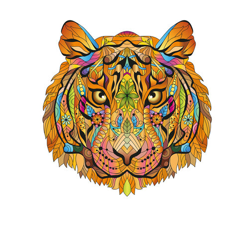 Eureka Rainbow Wooden Puzzle Tiger