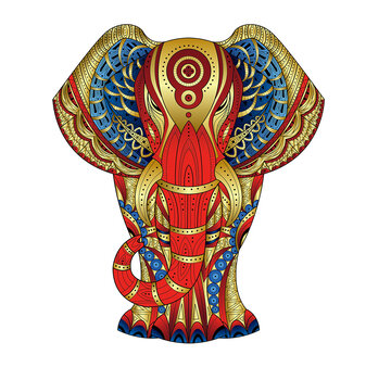 Eureka Rainbow Wooden Puzzle Elephant