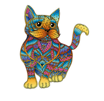 Eureka Rainbow Wooden Puzzle Cat