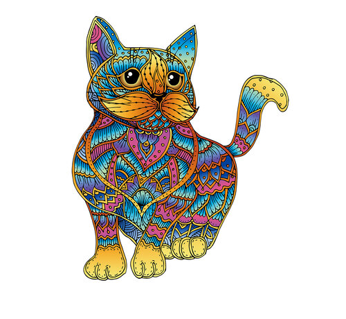 Eureka Rainbow Wooden Puzzle Cat