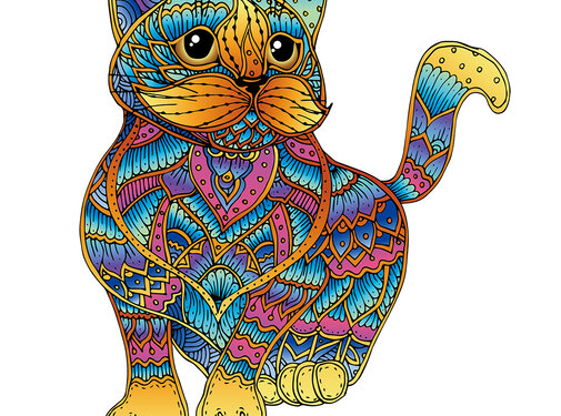 Eureka Regenboog Houten Puzzel Kat