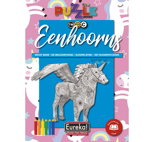 Eureka Puzzle Book 3D Unicorns