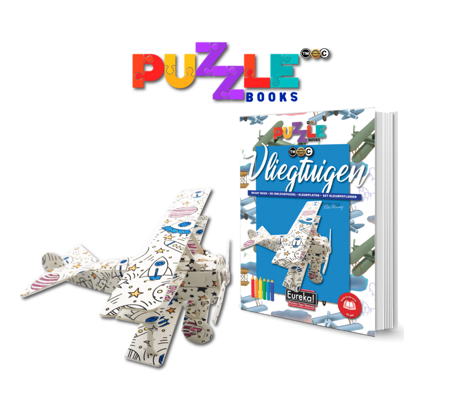 Puzzelboek 3D Vliegtuigen