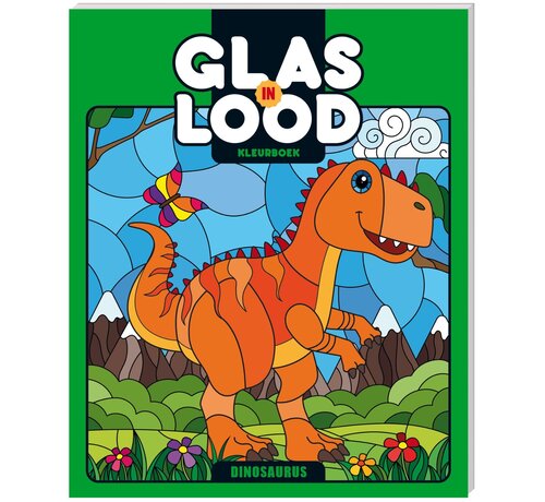 Image Books Glas in lood kleurboek Dinosaurus