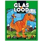 Glas in lood kleurboek Dinosaurus