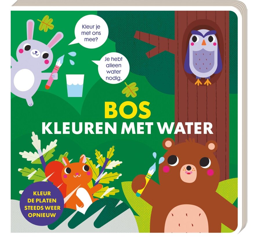 Kleuren met water Bos