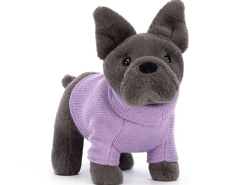 Jellycat Knuffel Hond Sweater French Bulldog Purple