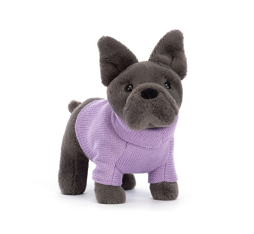 Knuffel Hond Sweater French Bulldog Purple