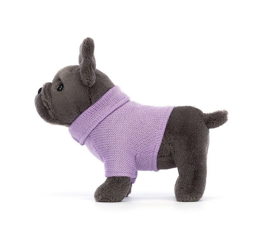 Knuffel Hond Sweater French Bulldog Purple