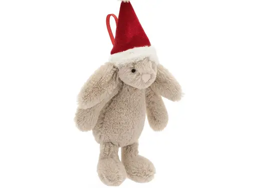 Jellycat Knuffel Bashful Christmas Bunny Decoration