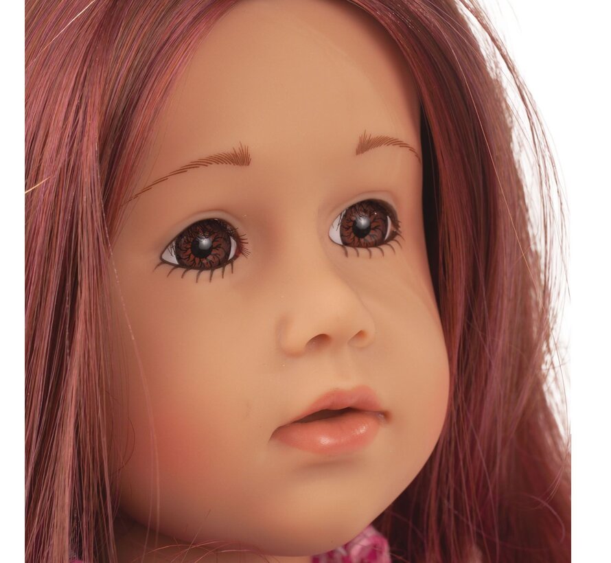 Happy Kidz, "Laura", rood-bruin haar, bruine ogen, 50 cm