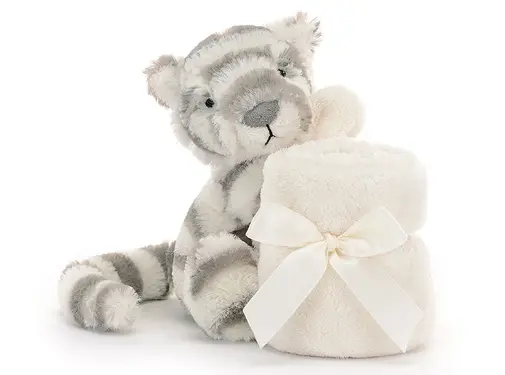 Jellycat Knuffeldoek Bashful Snow Tiger Soother