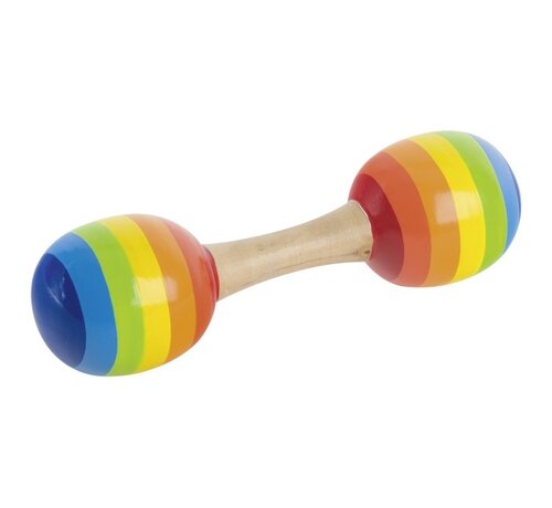 GOKI Dubbele Maracas Regenboog Set 2-delig