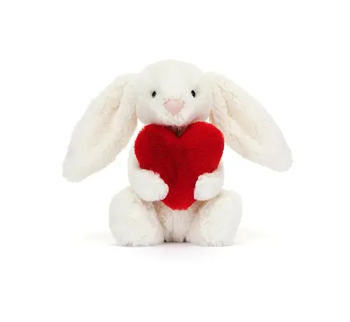 Jellycat Bashful Red Love Heart Bunny Little