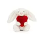 Bashful Red Love Heart Bunny Little