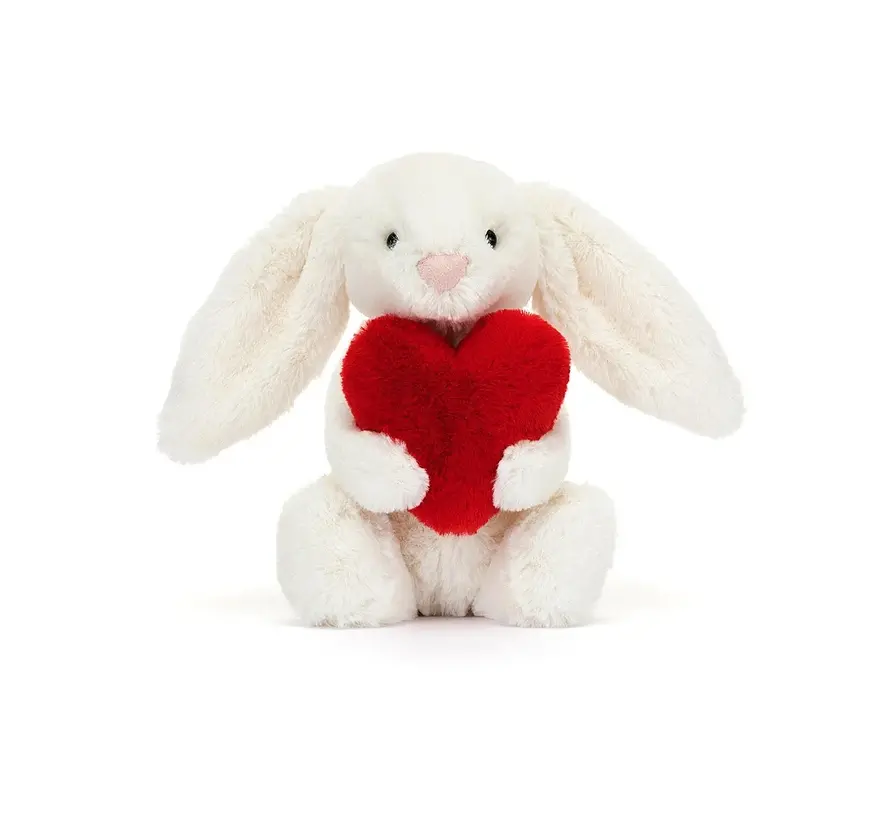 Bashful Red Love Heart Bunny Little