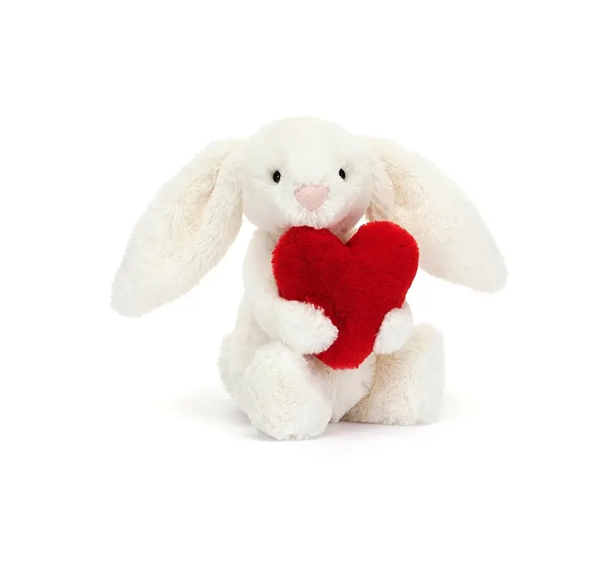 Knuffel Konijn Bashful Red Love Heart Bunny Little