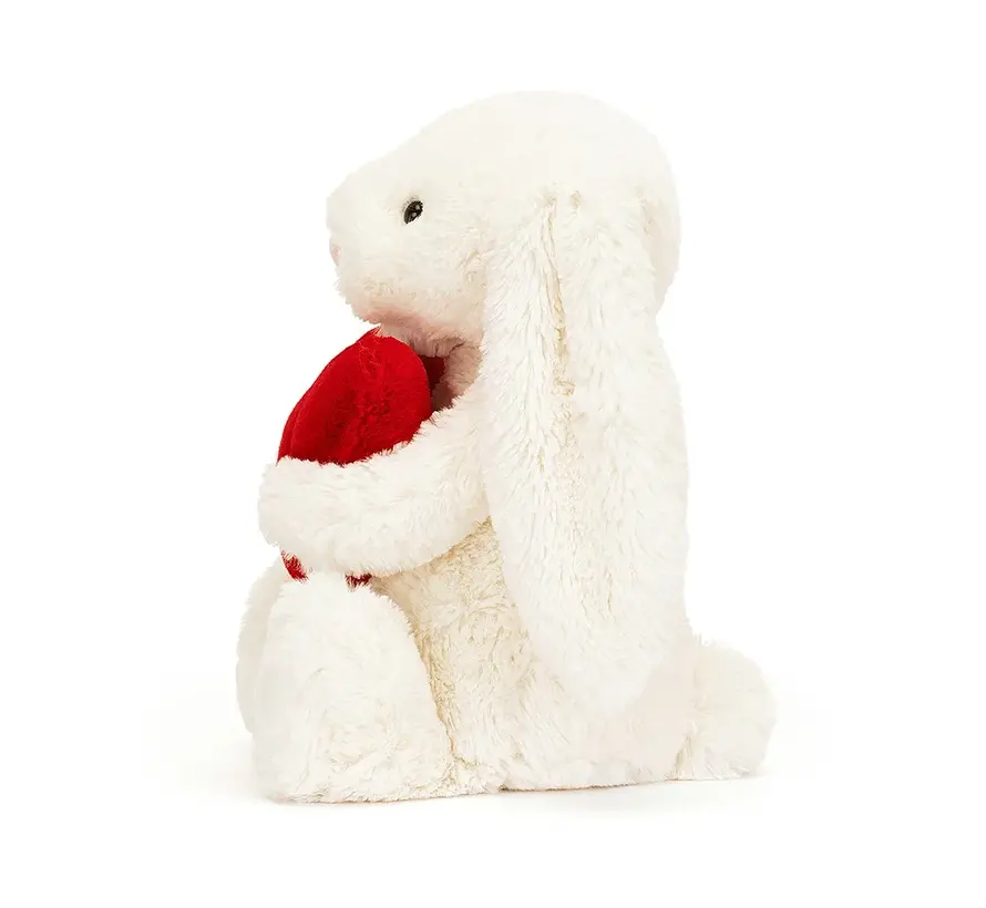 Knuffel Konijn Bashful Red Love Heart Bunny Original