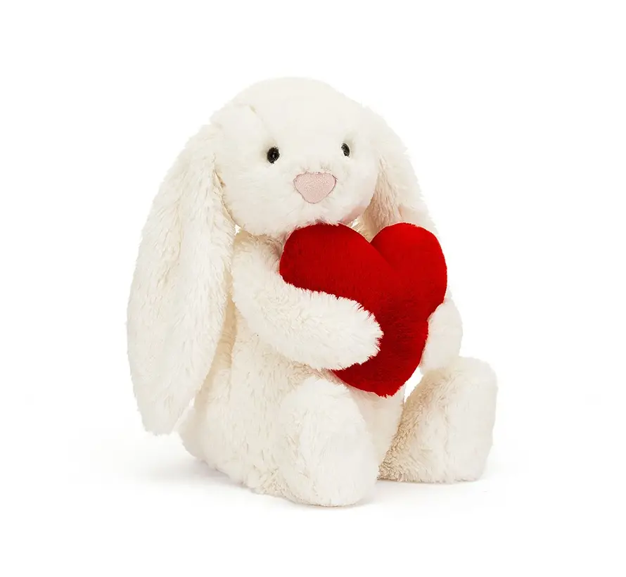 Bashful Red Love Heart Bunny Original