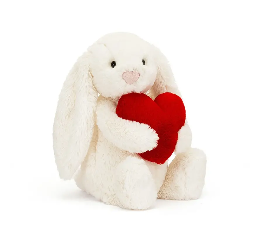 Knuffel Konijn Bashful Red Love Heart Bunny Original