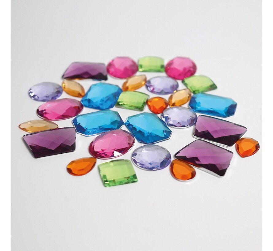 28 Giant Acrylic Glitter Stones