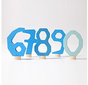 Grimm's Blue Decorative Numbers 6-9 and 0