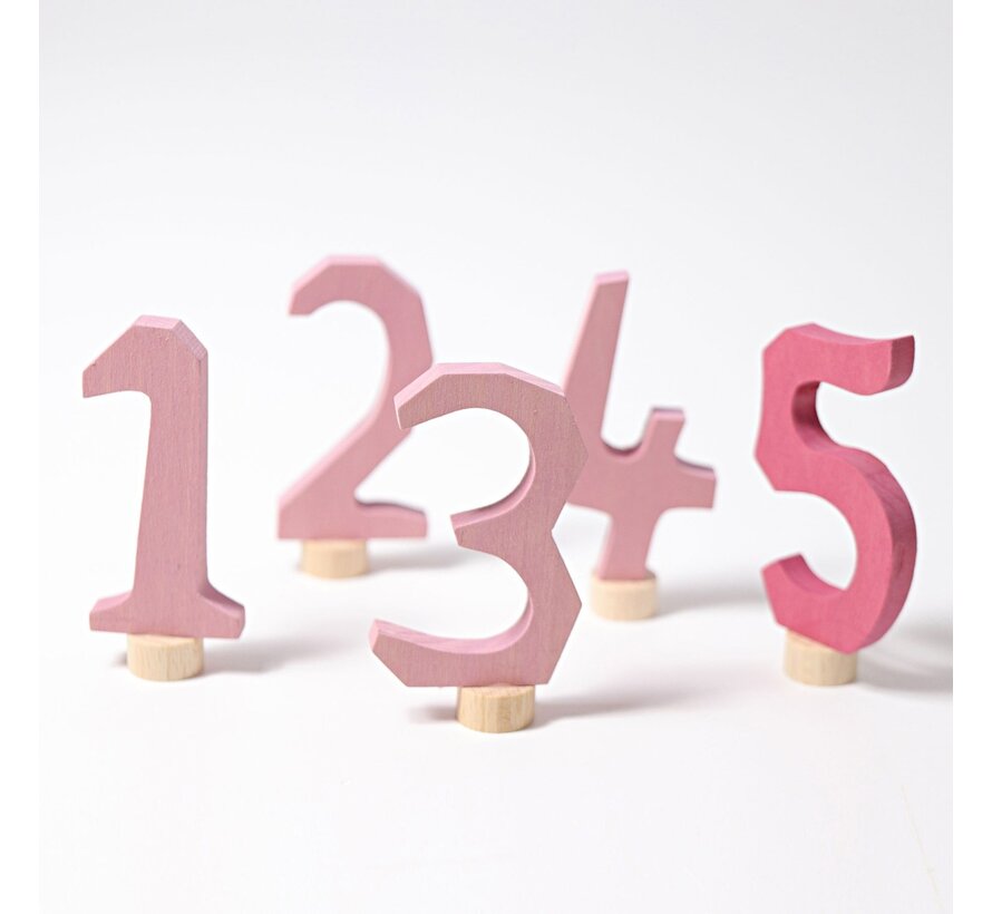 Pink Decorative Numbers 1-5