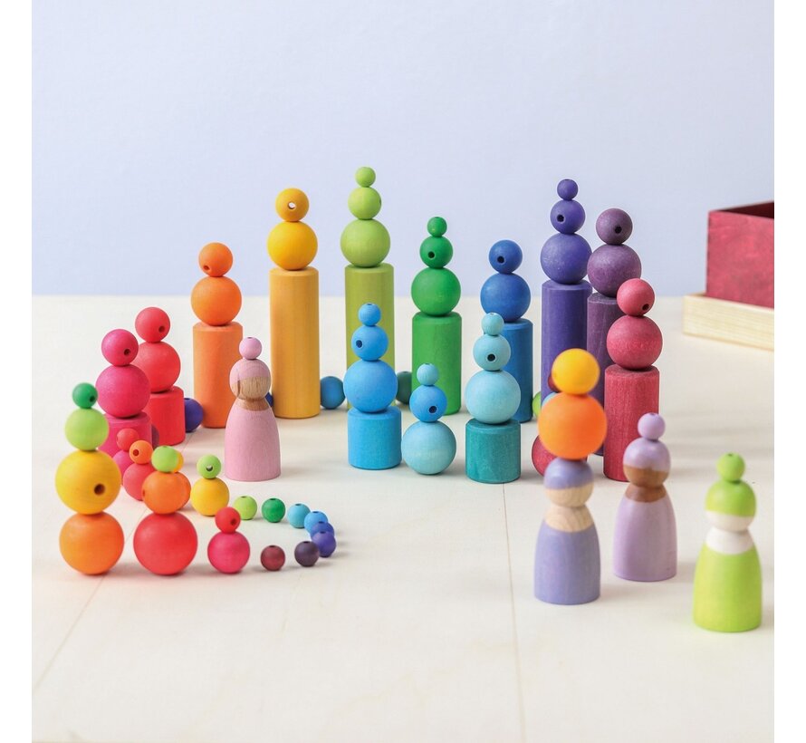 Houten Pastel Kralen set 120-delig 10259