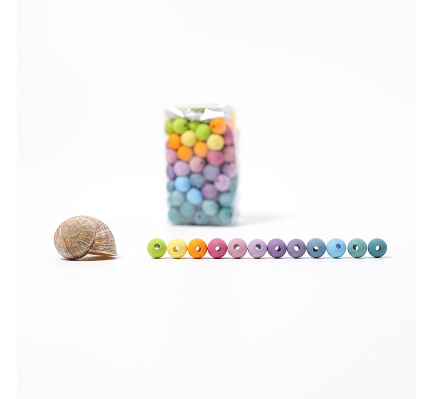 Houten Pastel Kralen set 120-delig 10259