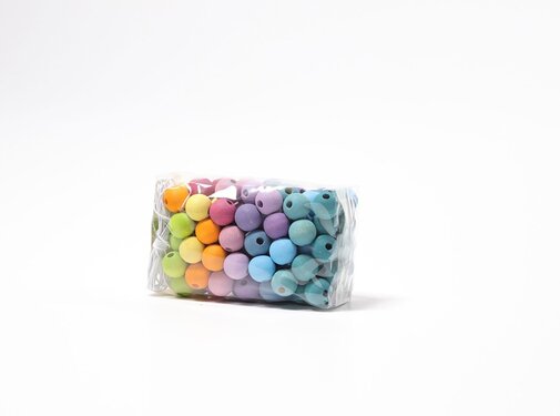 Grimm's 120 Small Pastel Wooden Beads