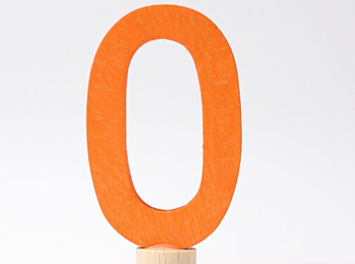 Grimm's Houten Cijfer 0 Decoratief 04600