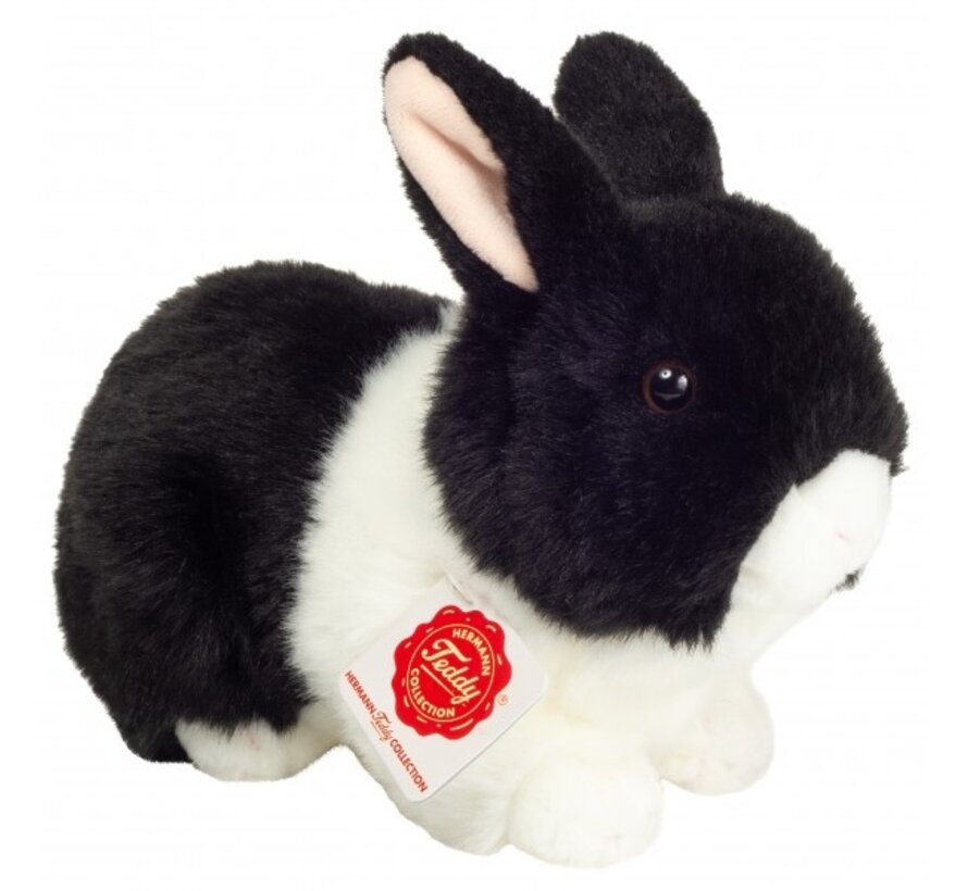 Soft Toy Hare Black White 23 cm