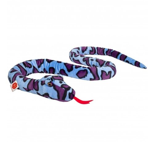 Hermann Teddy Soft Toy Snake Lilac Blue Spotted 175 cm