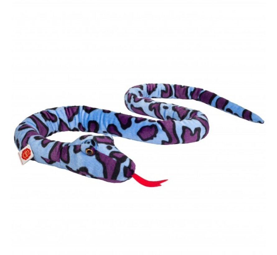Soft Toy Snake Lilac Blue Spotted 175 cm
