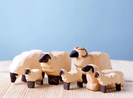 bumbu toys Flock of Sheep set 7-pcs