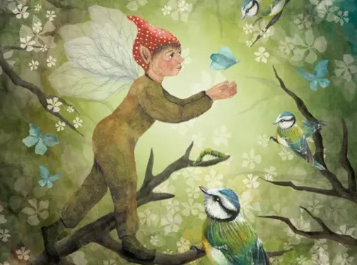 Bijdehansje Card Spring Forest Fairy