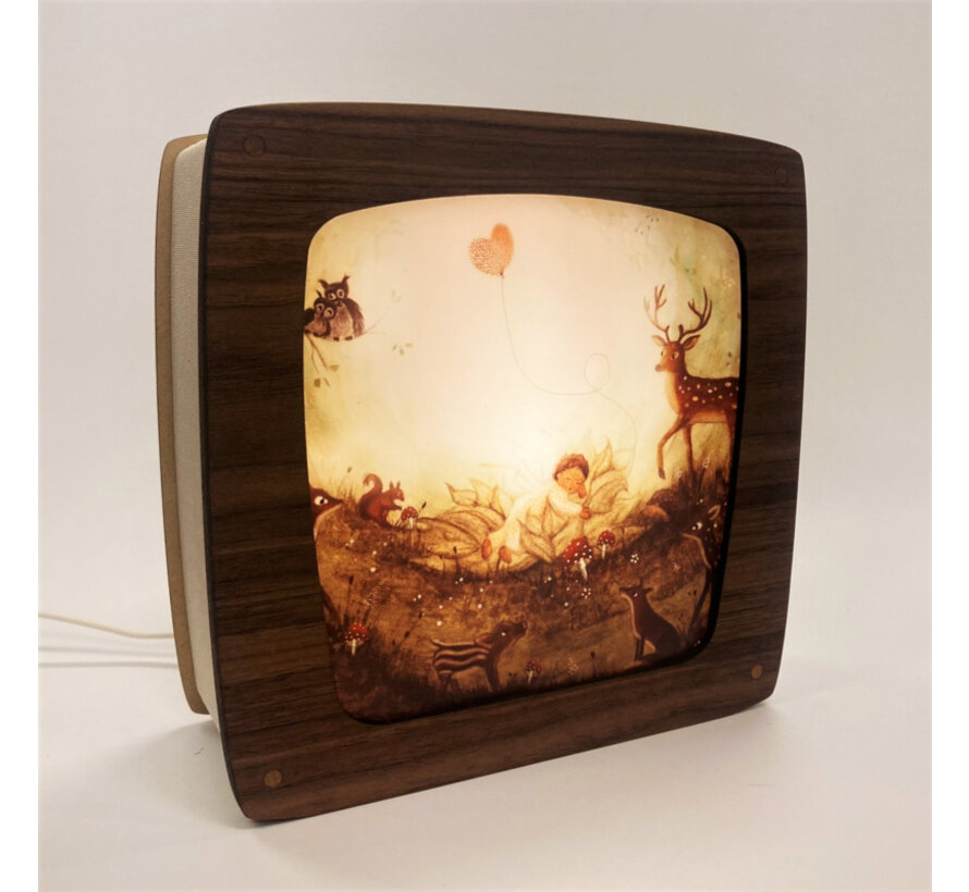 Seizoenslamp Premium Walnotenhout Walnut