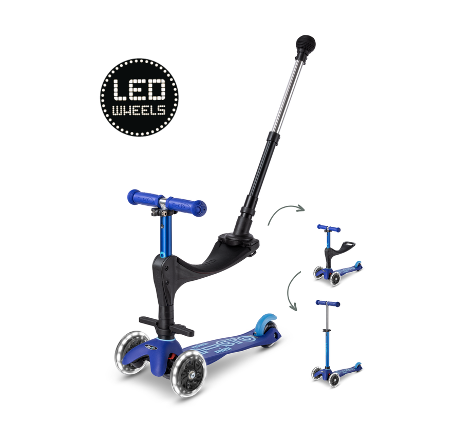 Micro Mini Deluxe 3in1 Push Blauw LED