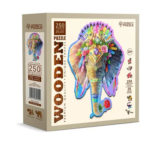 Wooden City Puzzel Hout Elegant Elephant 250pcs