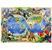 Wooden City Puzzel Hout Animal Kingdom Map 1010pcs