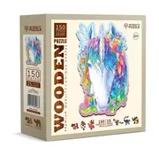 Wooden City Puzzel Hout Stylish Unicorn 150pcs