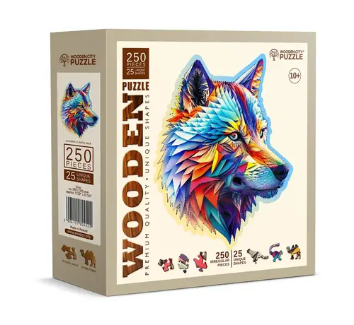 Wooden City Puzzel Hout Classy Wolf 250pcs