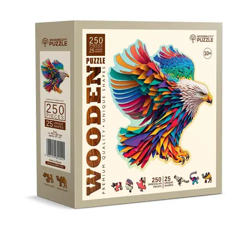 Wooden City Puzzel Hout Bright Eagle 250pcs