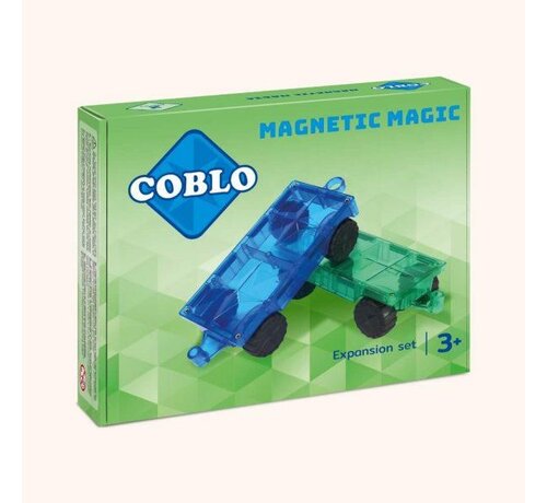 Coblo Auto Onderstel Blauw/Groen 2-pcs