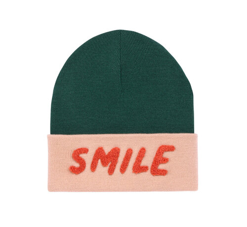 Lässig Merino Beanie Little Gang Smile Green/Rose